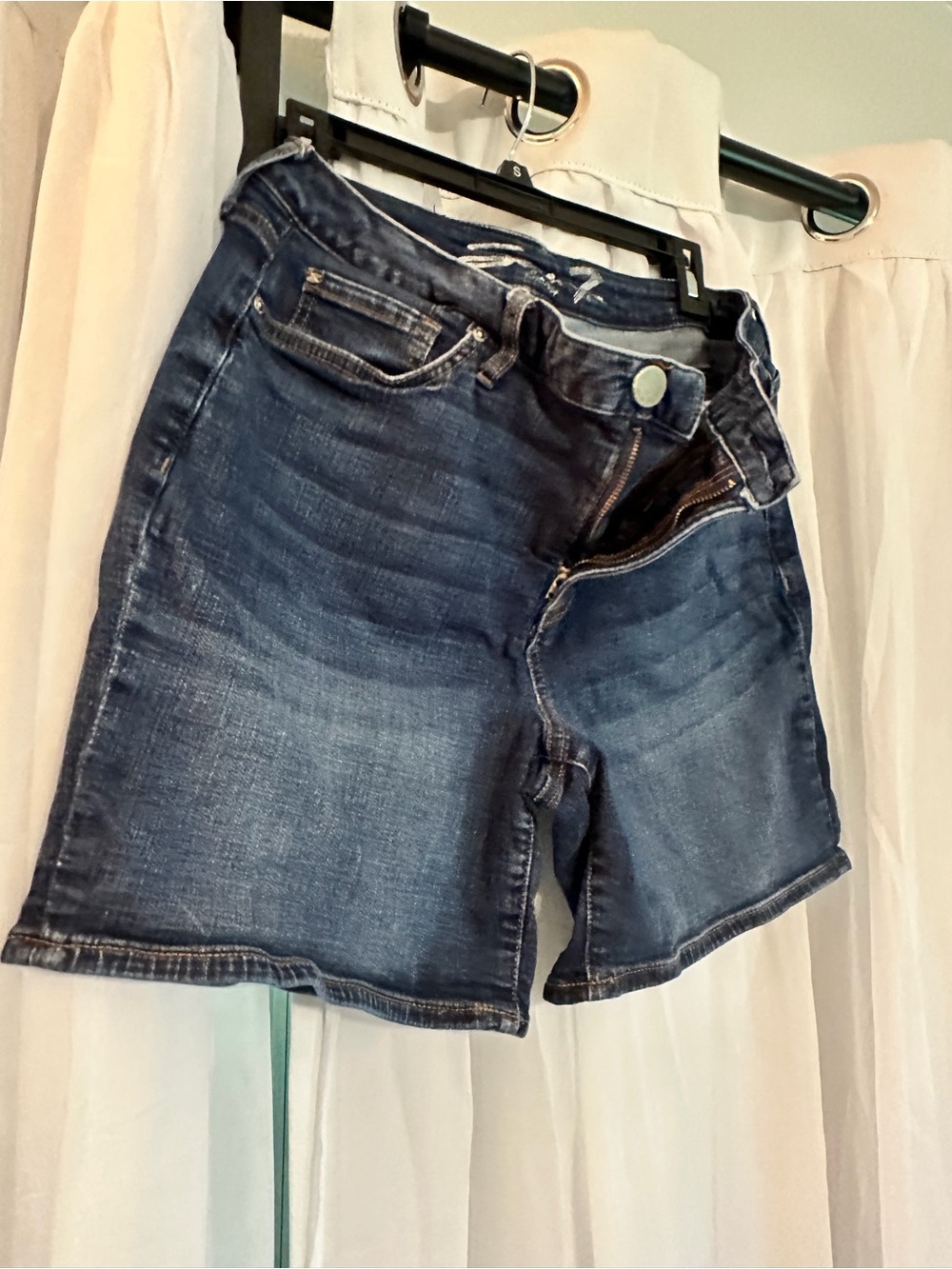 Seven7 Classic Dark Blue Denim Women's Shorts